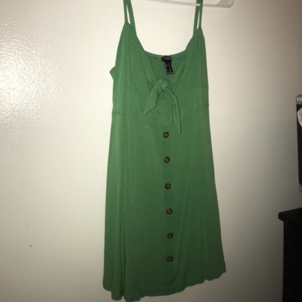 Forever 21 green summer mini dress in Medium